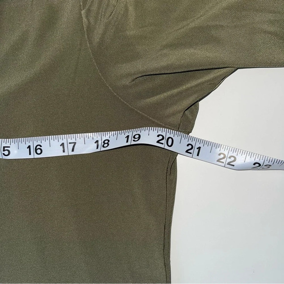 Cato Olive Green V Neck Button Front Flutter Sleeve Blouse Medium Women’s - Picture 6 of 10